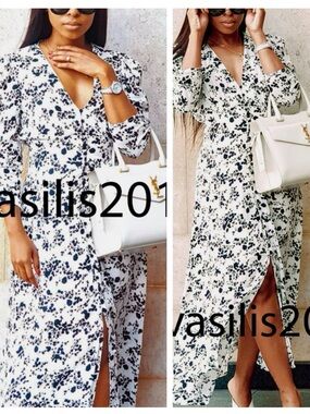 ZARA dress floral print with buttons